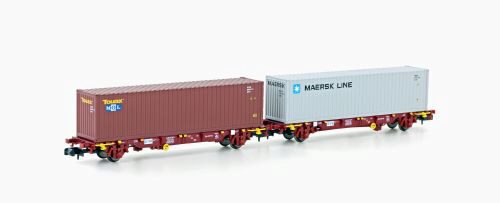 MF-Train MF33371 2er Set Containerwagen Lgs - B-Cargo/IFB, Ep.VI